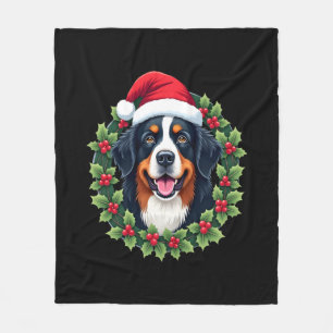 Funny Christmas Bernese Mountain Dog Tank Top Fleece Blanket