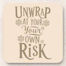 Funny Christmas Beverage Coaster