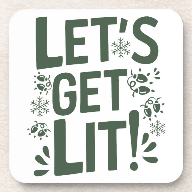 Funny Christmas Beverage Coaster (Front)