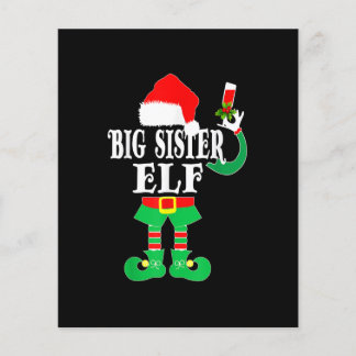 Funny Christmas Big Sister ELF Xmas Pajama Matchin