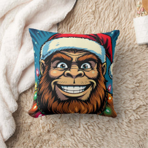 Funny Christmas Bigfoot   Cushion