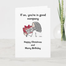 Funny Christmas Birthday Card