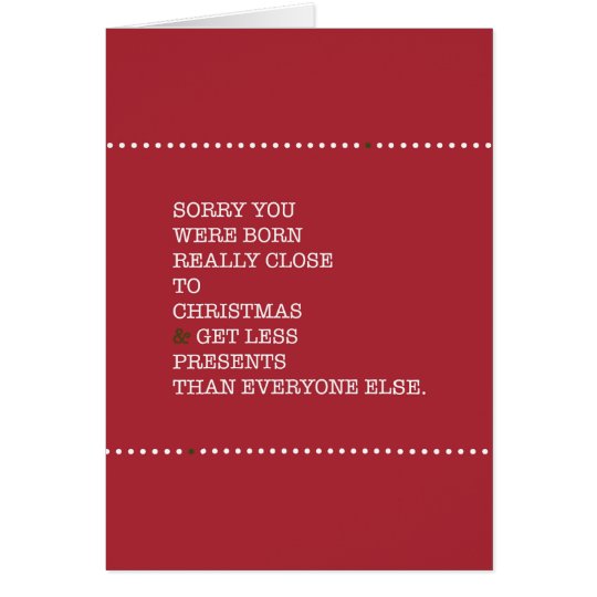 Funny Christmas Birthday Card