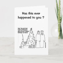 Funny Christmas Birthday Card