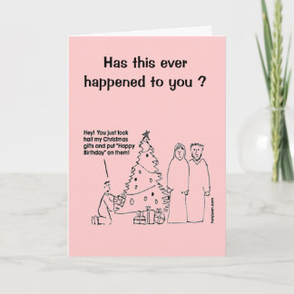 Funny Christmas Birthday Card