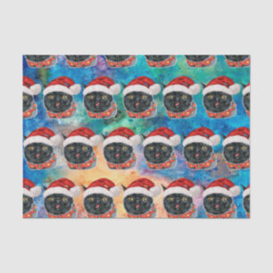 Funny Christmas Black Cat Christmas Party Tissue Paper