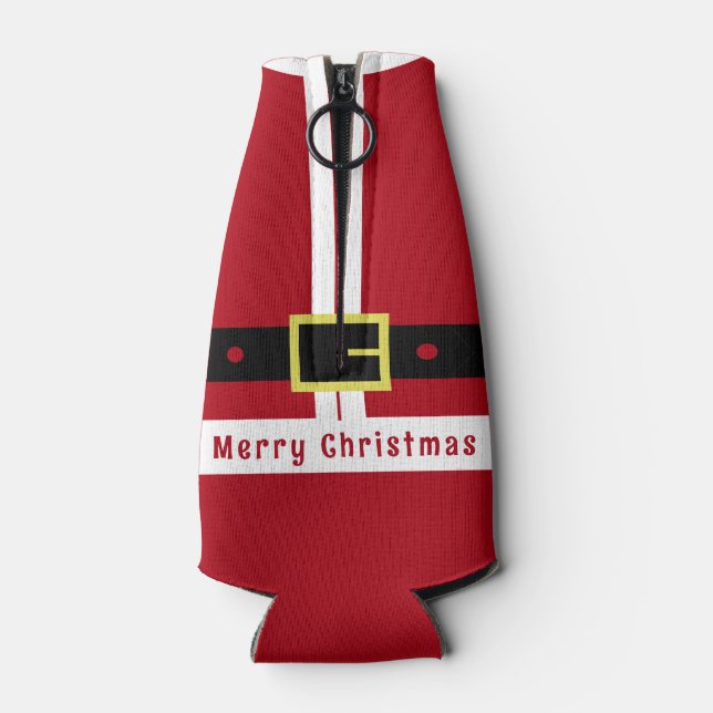 Funny Christmas Bottle Cooler Santa Claus (Back)