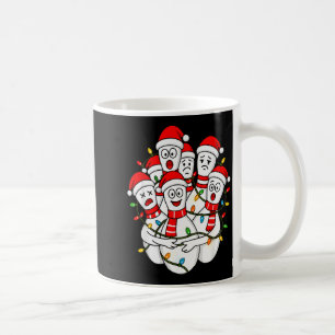 Funny Christmas Bowling Santa Bowling Ns Team Men  Coffee Mug