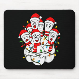 Funny Christmas Bowling Santa Bowling Ns Team Men Mouse Mat