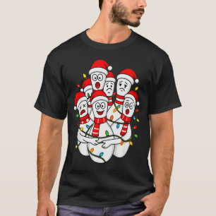 Funny Christmas Bowling Santa Bowling Ns Team Men T-Shirt
