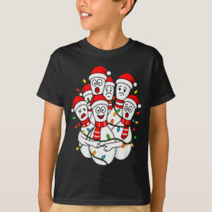 Funny Christmas Bowling Santa Bowling Ns Team Men  T-Shirt