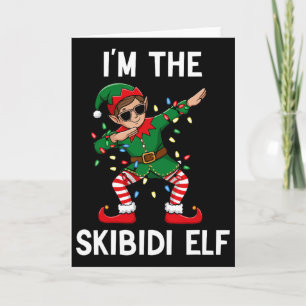 Funny Christmas Brainrot The Skibidi Elf Xmas Boys Card