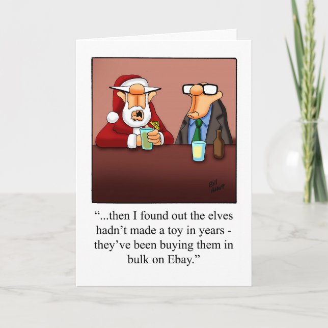 Funny Christmas Business Humour Blank Card (Front)