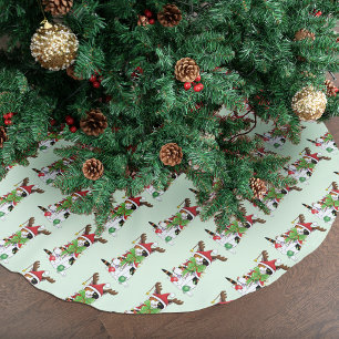 Funny Christmas Calico Cat Brushed Polyester Tree Skirt