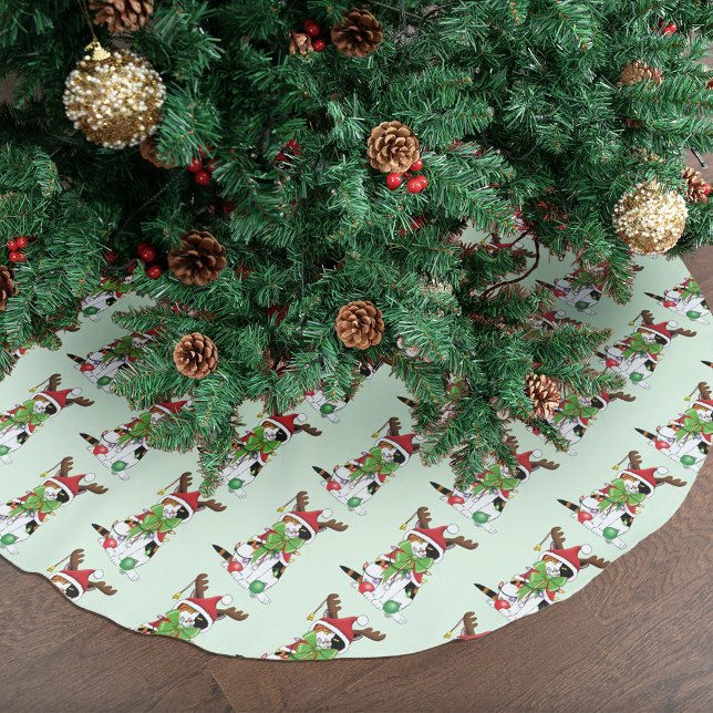 Funny Christmas Calico Cat Brushed Polyester Tree Skirt (Creator Uploaded)