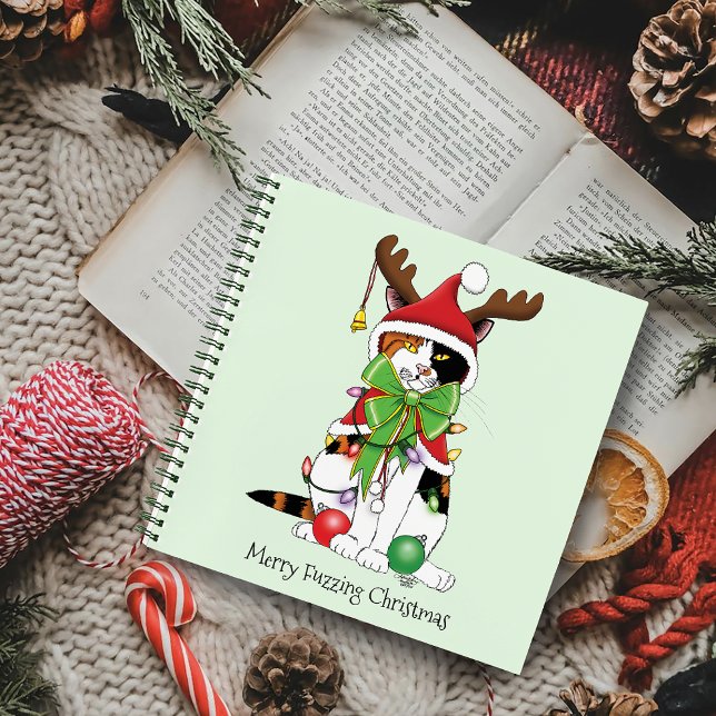Funny Christmas Calico Cat Notebook (Creator Uploaded)