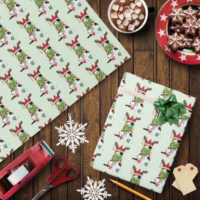Funny Christmas Calico Cat Wrapping Paper (Creator Uploaded)