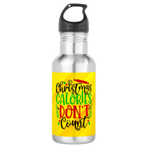 Funny Christmas Calories Don’t Count Design 532 Ml Water Bottle