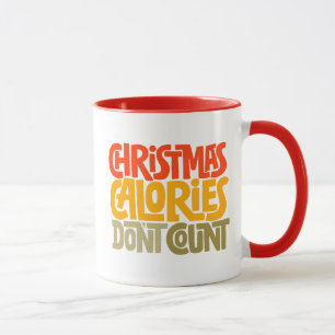 Funny Christmas Calories Don’t Count Design Mug