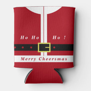 Funny Christmas Can Cooler Santa Claus