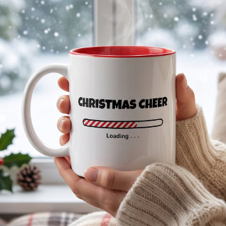 Funny Christmas Candy Cane Loading Bar Coffee Mug