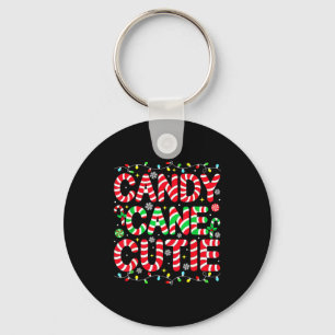 Funny Christmas Candy Cane Lover Crew Xmas Candy C Key Ring