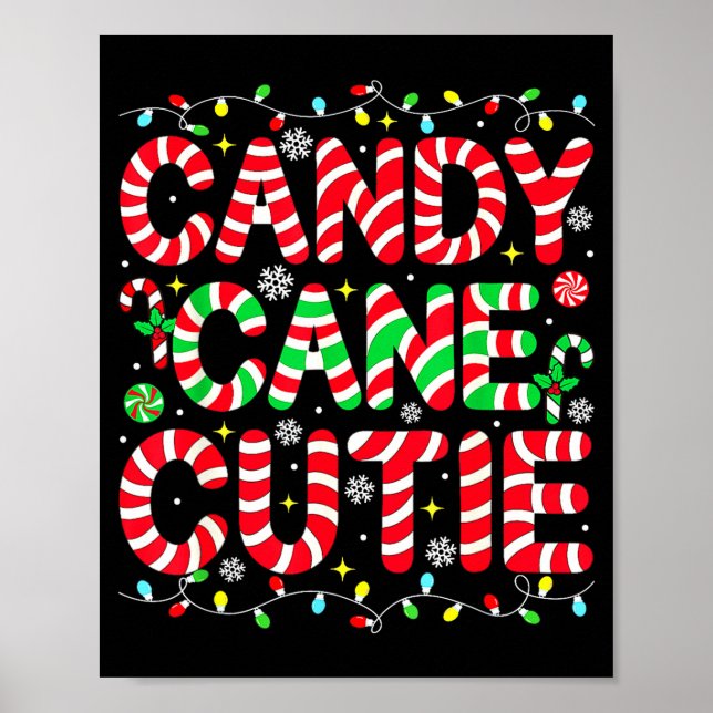 Funny Christmas Candy Cane Lover Crew Xmas Candy C Poster (Front)