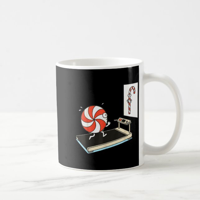 Funny Christmas Candy Cane Peppermint Candy Humor  Coffee Mug (Right)