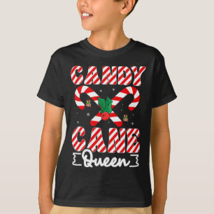 Funny Christmas Candy Cane Queen Matching Family C T-Shirt