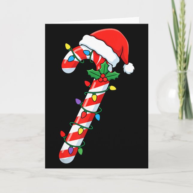 Funny Christmas Candy Canes Santa Xmas Kids Men Wo Card (Front)