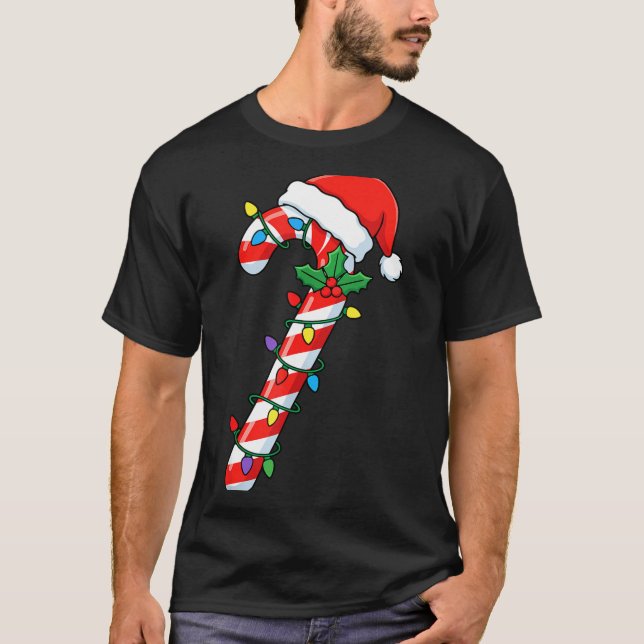 Funny Christmas Candy Canes Santa Xmas Kids Men Wo T-Shirt (Front)