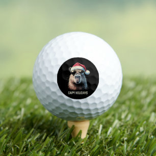 Funny Christmas Capy Holidays Xmas Capybara Golf Balls