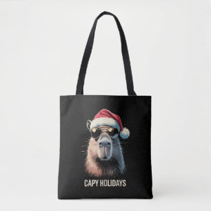 Funny Christmas Capy Holidays Xmas Capybara Tote Bag