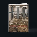 Funny Christmas card<br><div class="desc">Ladies toilets in derelict school</div>