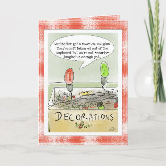 Funny Christmas Card: A Problem With The Lights Card