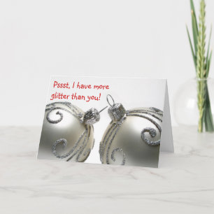 Funny Christmas Card all about balls