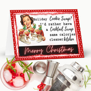 Funny Christmas Card Best Friend "Cookie Swap"