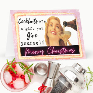 Funny Christmas Card Best Friend "Gift Yourself"