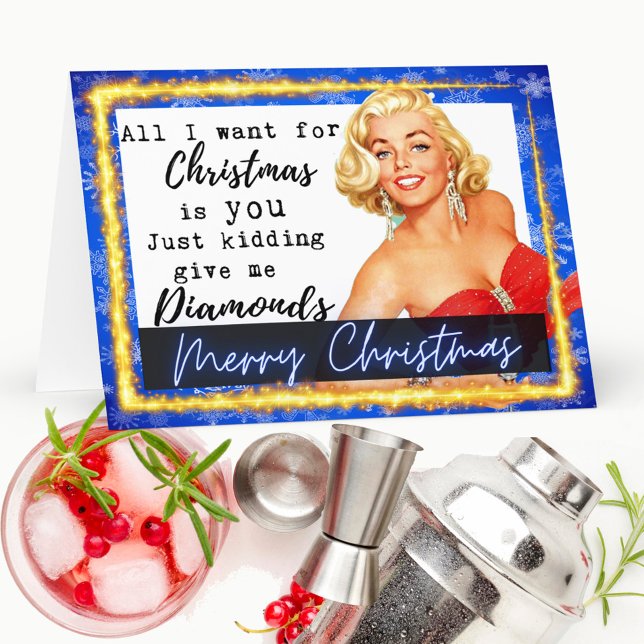 Funny Christmas Card Best Friend -Give Me Diamonds (Creator Uploaded)
