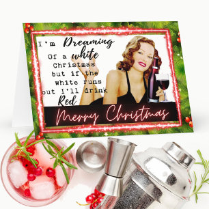 Funny Christmas Card Best Friend "White Christmas"