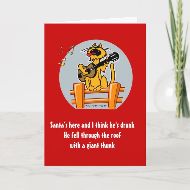 Funny Christmas card by Kountry Kats (Front)