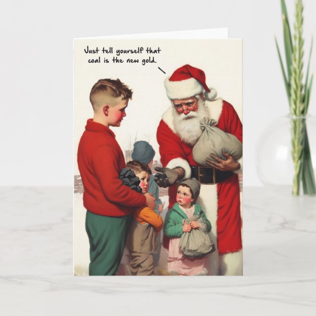 Funny Christmas Card - Coal from Saint Nick (Front)
