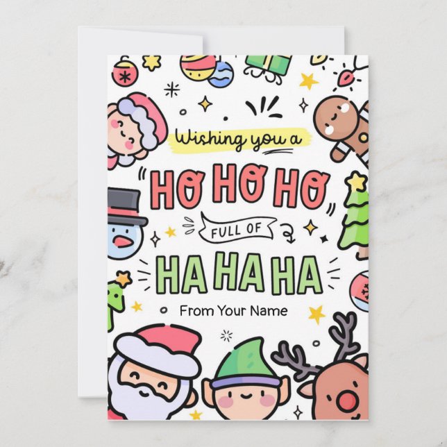 Funny Christmas Card for Friend Holiday Cards (Front)
