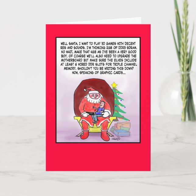 Funny Christmas Card For Gamers (Front)