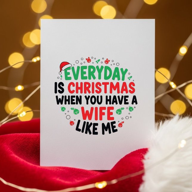 Funny Christmas Card for Husband From Wife (Creator Uploaded)