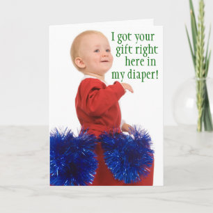 Funny Christmas card from the baby
