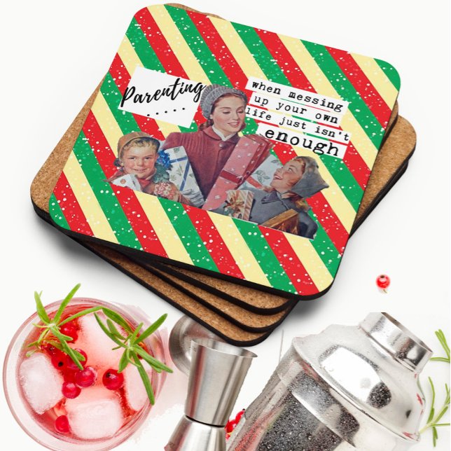 Funny Christmas Card Her Woman Best Friend Sassy Coaster (Creator Uploaded)