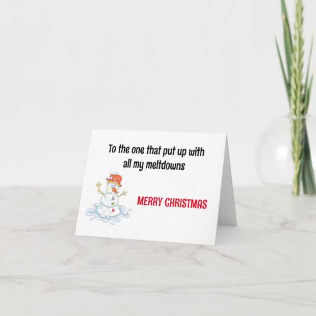 Funny Christmas Card,  Holiday Card (Front)