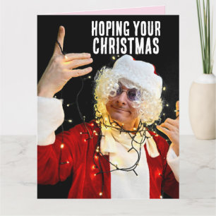 FUNNY CHRISTMAS CARD "LIT!" SANTA GUY BIG