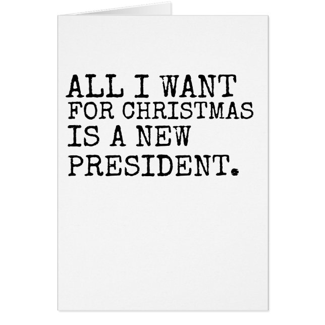 Funny Christmas Card - new president Card Funny - (Front)
